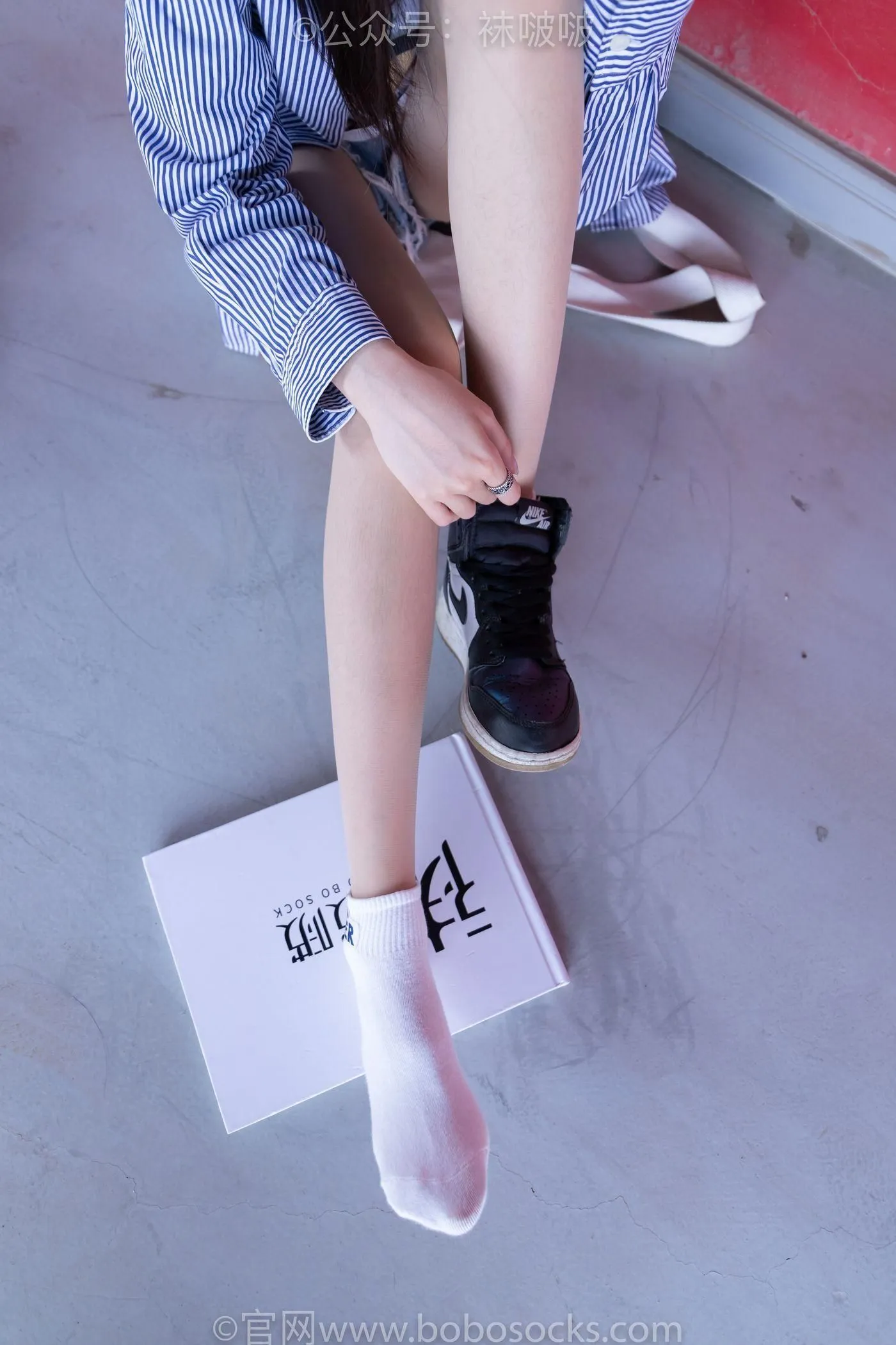 [BoBoSocks袜啵啵]NO.011 稚予-AJ、白色短棉袜、肉丝 [139P]插图6